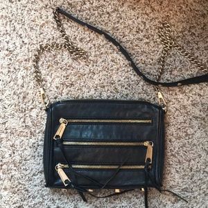 Rebecca minkoff Black five zip purse